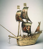 The imperial ‘Nef’, a silver ship automaton, made by Hans Schlottheim, c.1585, Kunsthistorisches Museum, Vienna, Austria